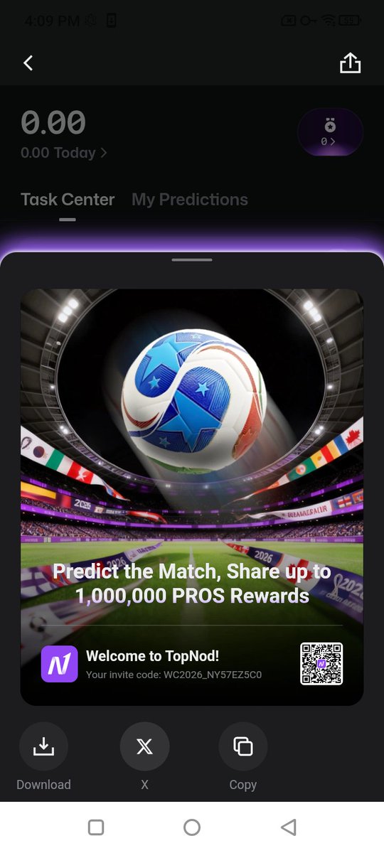 JhornaKhatun12's tweet photo. Just joined the @Top_nod Million Cup ๐
Predicting World Cup matches to earn my share of $1,000,000.
Free to play โ link below ๐
https://t.co/RaVcqYyXTc
#TopNodMillionCup Your invite code: WC2026_NY57EZ5C0 #topnod #pharos https://t.co/PfjnwEVnWP