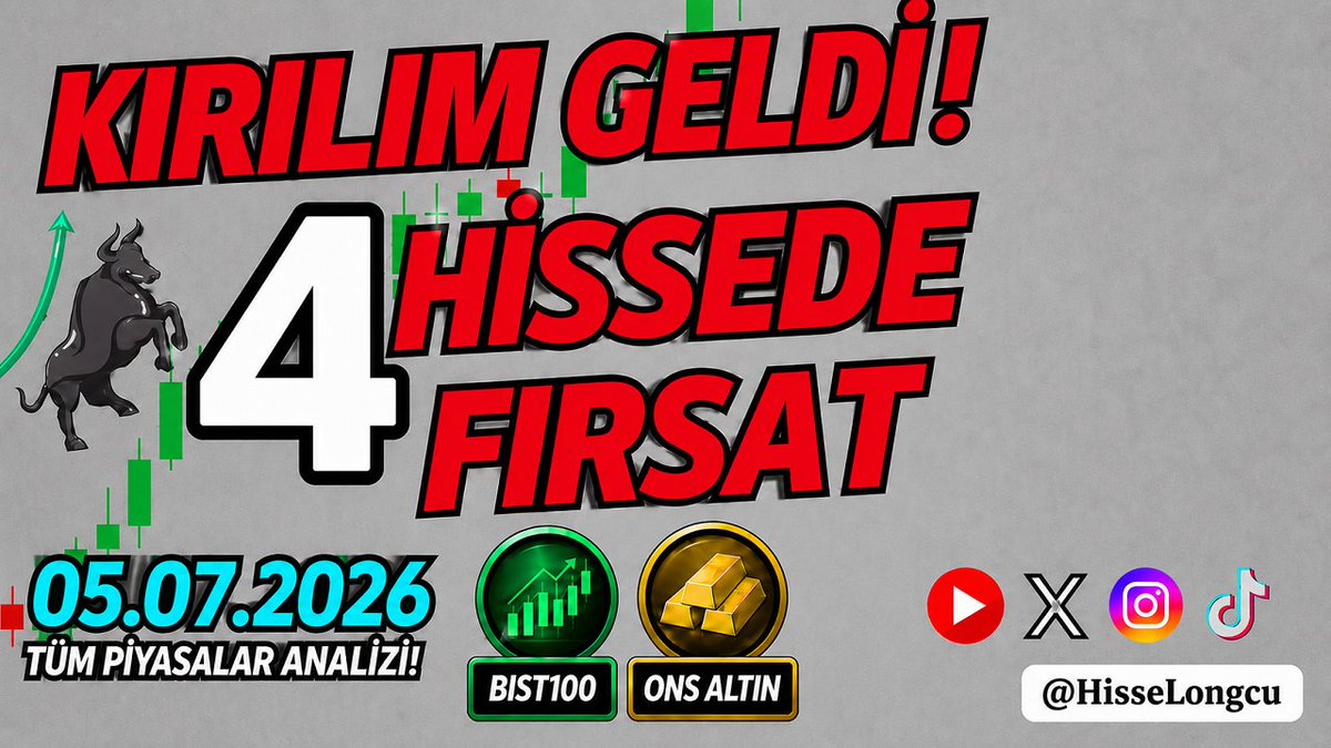 HisseLongcu's tweet photo. Kırılım Geldi! 4 Hissede Güçlü Sinyal | Borsa Yorumları | Ons Altın Analizi
VİDEO LİNKİ--- https://t.co/3AkeKoCON5

#borsa #Borsaİstanbul #bist100 #onsaltın #hisse https://t.co/RsRy6dfaKI
