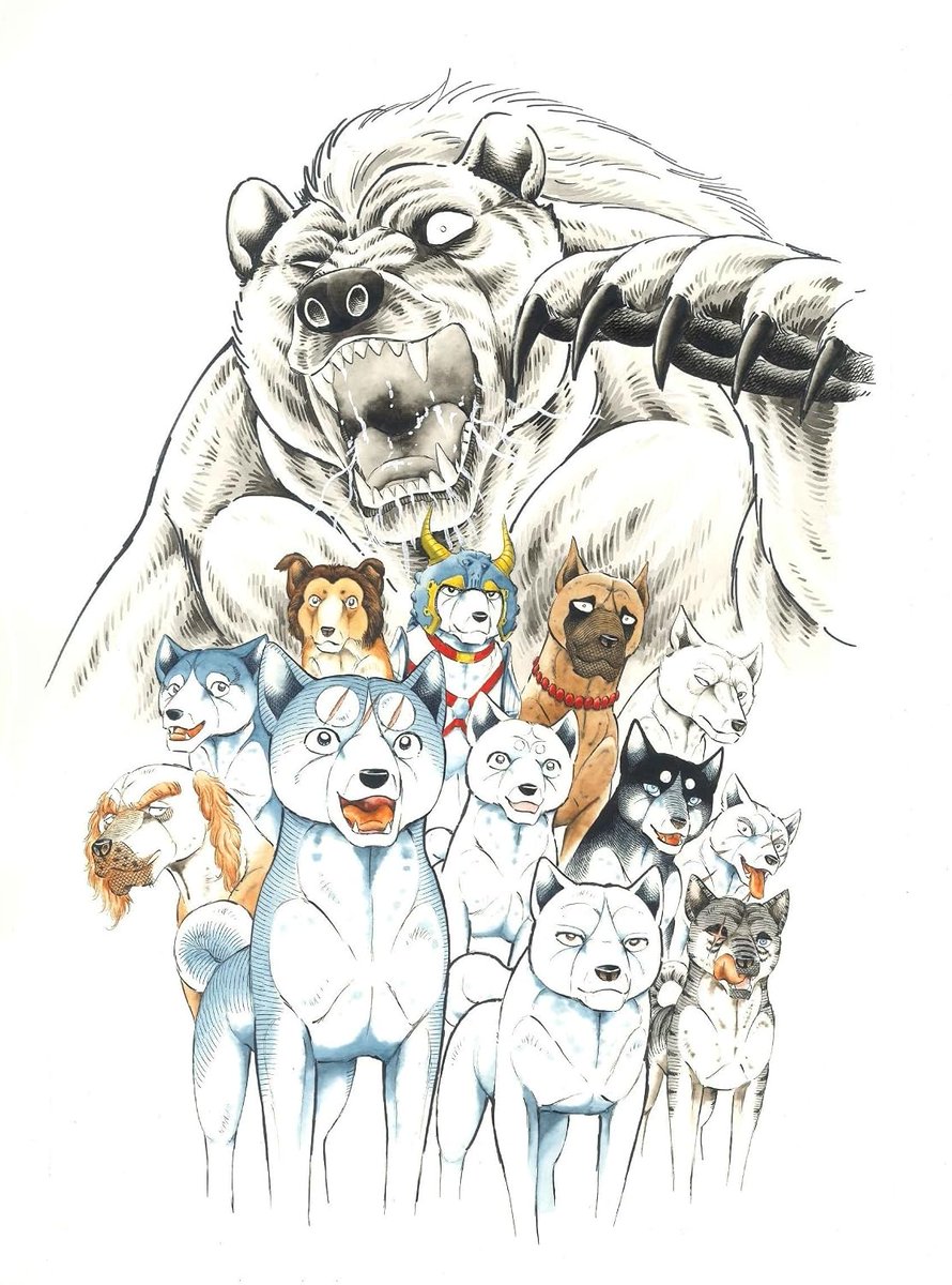 hopeanuolicom's tweet photo. Takahashilta tulee uusi taidekirja 18.9.2026, "高橋よしひろ 犬マンガの世界: 『白い戦士ヤマト』から『銀牙伝説』まで ", "Yoshihiro Takahashin koiramangan maailma: Shiroi Senshi Yamatosta  Ginga-legendoihin". Mukana tulee tarroja. Hinta on n. 45€ + kulut. Väliaikainen kansi: https://t.co/ufP8Ct3Oqk
