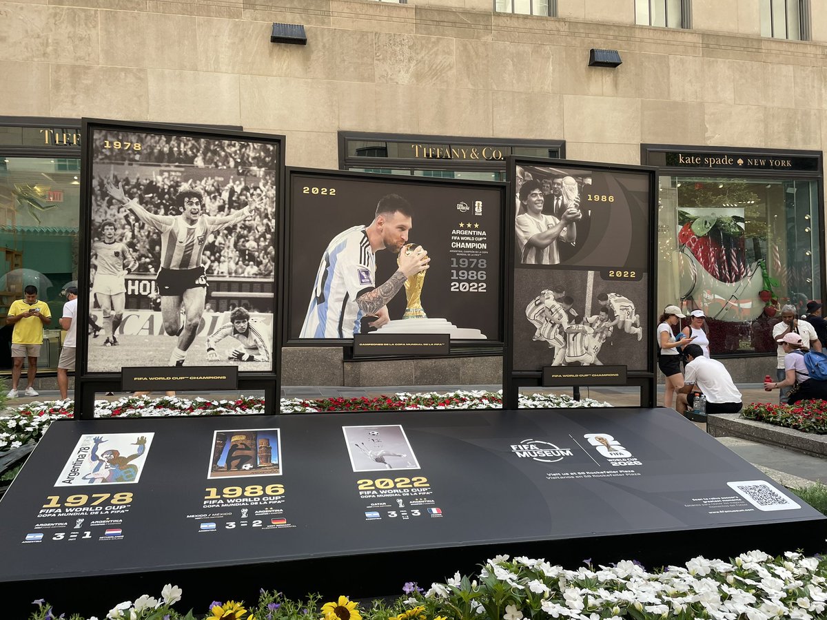 CgTechstar's tweet photo. World Cup 26 Fan Village is under construction at Rockefeller Center. It opens on July 6, and advance reservations are required. https://t.co/OcT5vQ93SD