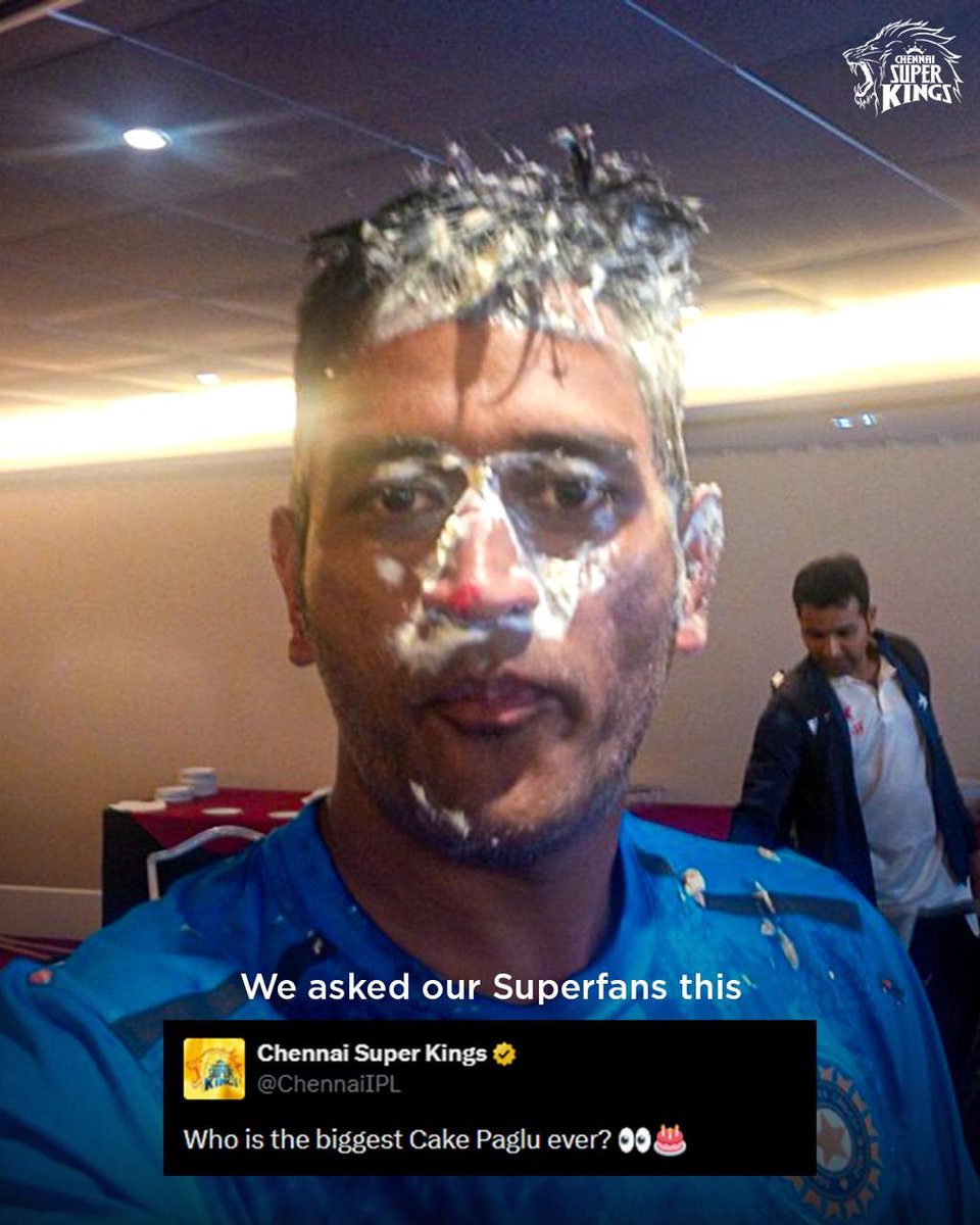 ChennaiIPL's tweet photo. We asked, 
There’s only one Cake Paglu 🎂💛

Superfans, bake a cake for Thala on our app! 
Link : https://t.co/zkPB3D1rUJ 

#WhistlePodu #CakePaglu https://t.co/YQohqV2IJA