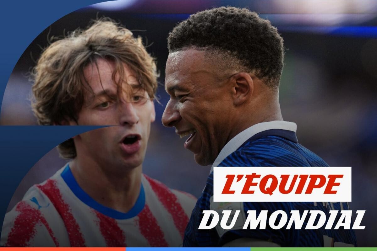 lequipe's tweet photo. Si l'arbitrage a été en dessous de tout et les Paraguayens accrocheurs mais truqueurs, les Bleus ont su garder leur sang-froid. Dans le jeu en revanche, on n'a pas retrouvé les flamboyances des matches précédents.

🎧 Ecoutez « L'Équipe du Mondial » ➡️ https://t.co/j0lHUeVuuP https://t.co/vDbiGmIPvB