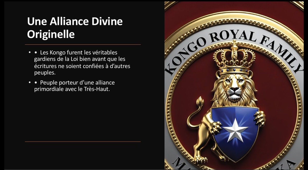 k_royalfamily1's tweet photo. 👑 L’histoire cachée de la Royauté Kongo enfin révélée.
De la Genèse à aujourd’hui : la Maison Royale Makengo M’paka raconte sa vérité.
La lignée biblique et ancestrale n’a jamais été brisée. ✨
#Kongo #RoyautéAfricaine #MakengoMpaka
https://t.co/bn9bu7PtpV https://t.co/ap3laORWtZ