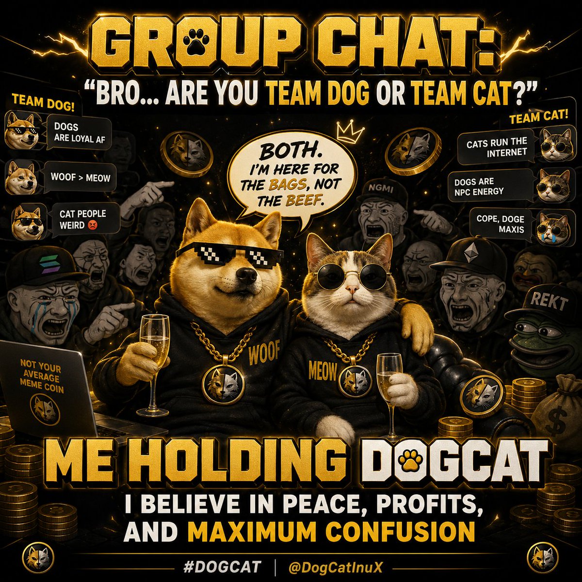 Iwantkiffyy's tweet photo. Bark or Meow?
Nah!
I Do Like Both.
@DogCatInuX #DOGCAT https://t.co/lmC4AVskxu