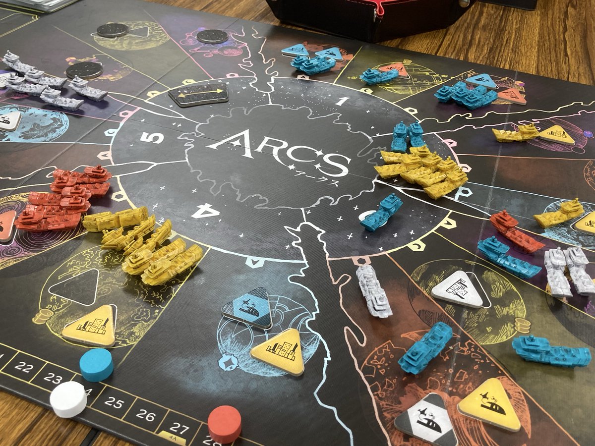 Kasyn_'s tweet photo. 今日のクローズ会
・ARCS
・アイランド
・32LDK
・マッチ売りの大富豪
ARCSは4人でインスト込み5.5時間。宣言できる野望とできるアクションが噛み合わなくて難しかった…！
#ボドゲ会 https://t.co/JDWTxnw62u