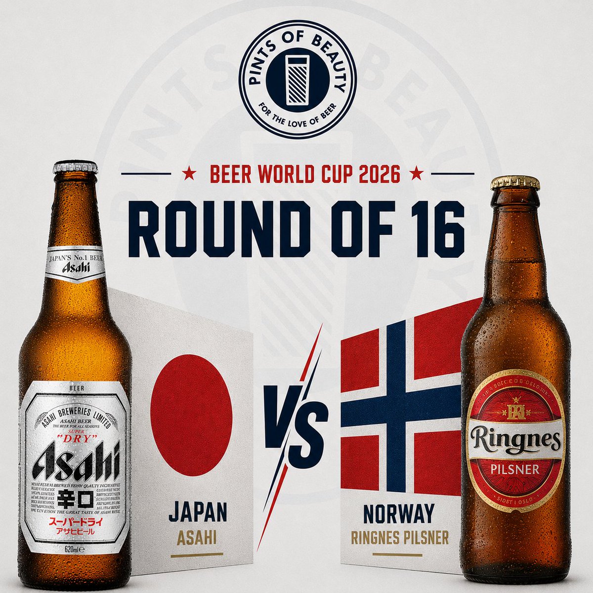 PintsBeauty's tweet photo. HERE ARE YOUR FINAL 16 HEAD TO HEADS!

After thousands of votes, the Beer World Cup 2026 is down to the final 16! With a couple of head to heads dropping each day as we battle towards the final.

Some absolute belters await 🍺 https://t.co/amwnd1kQP6