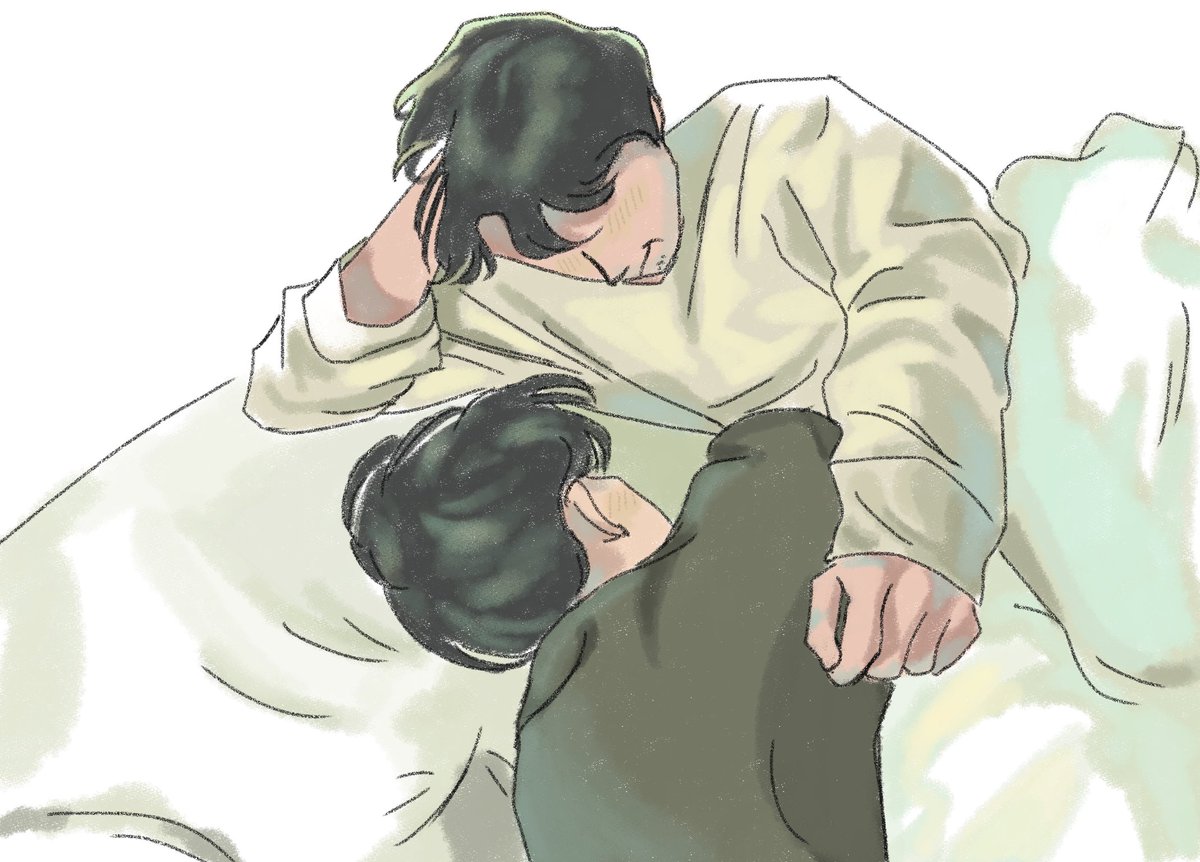 kp150__'s tweet photo. お題【添い寝】
過去絵再掲ですが参加したく...！
#せかこわ2お題 https://t.co/TcQdJoifG9