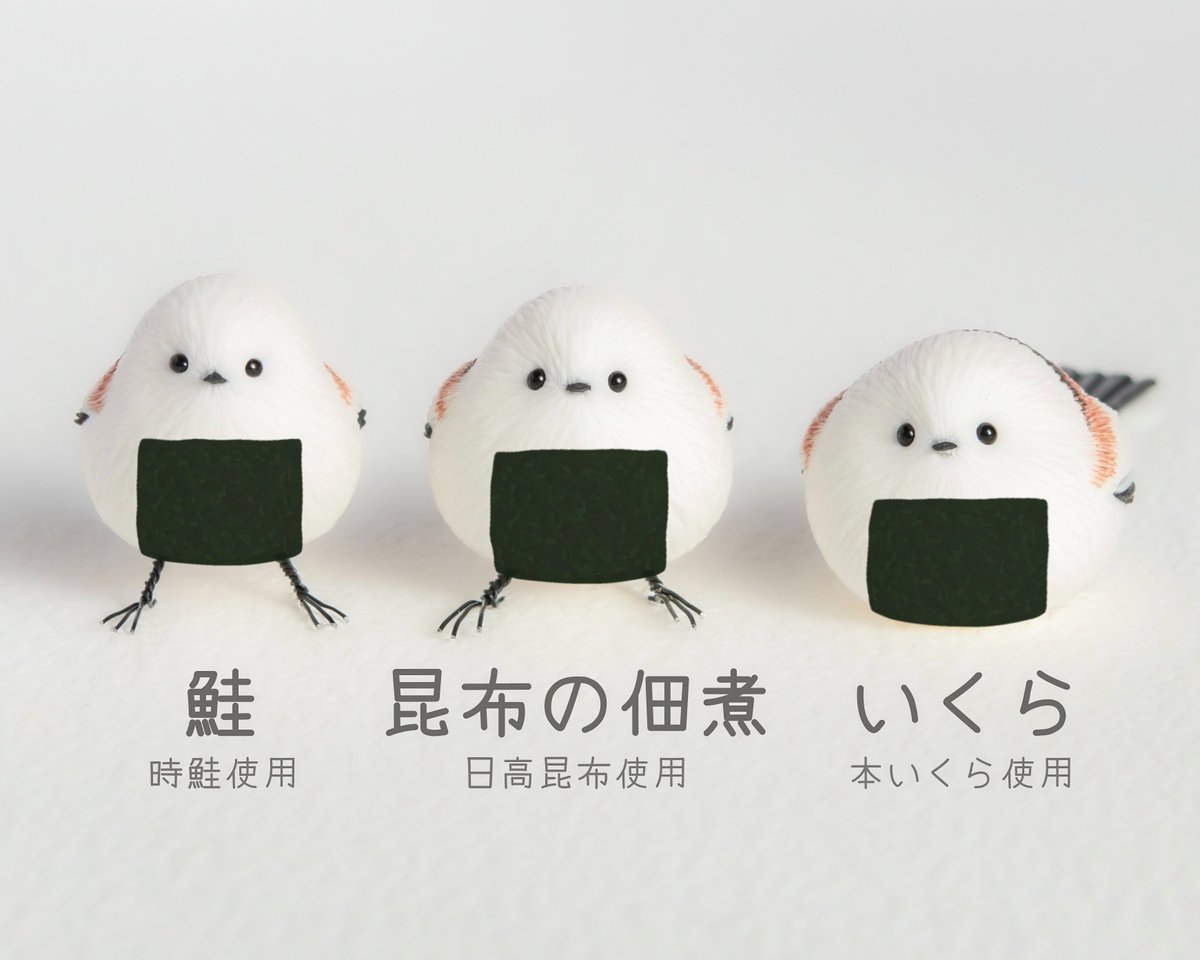 さらに3種類のおにぎりを用意しました🍙