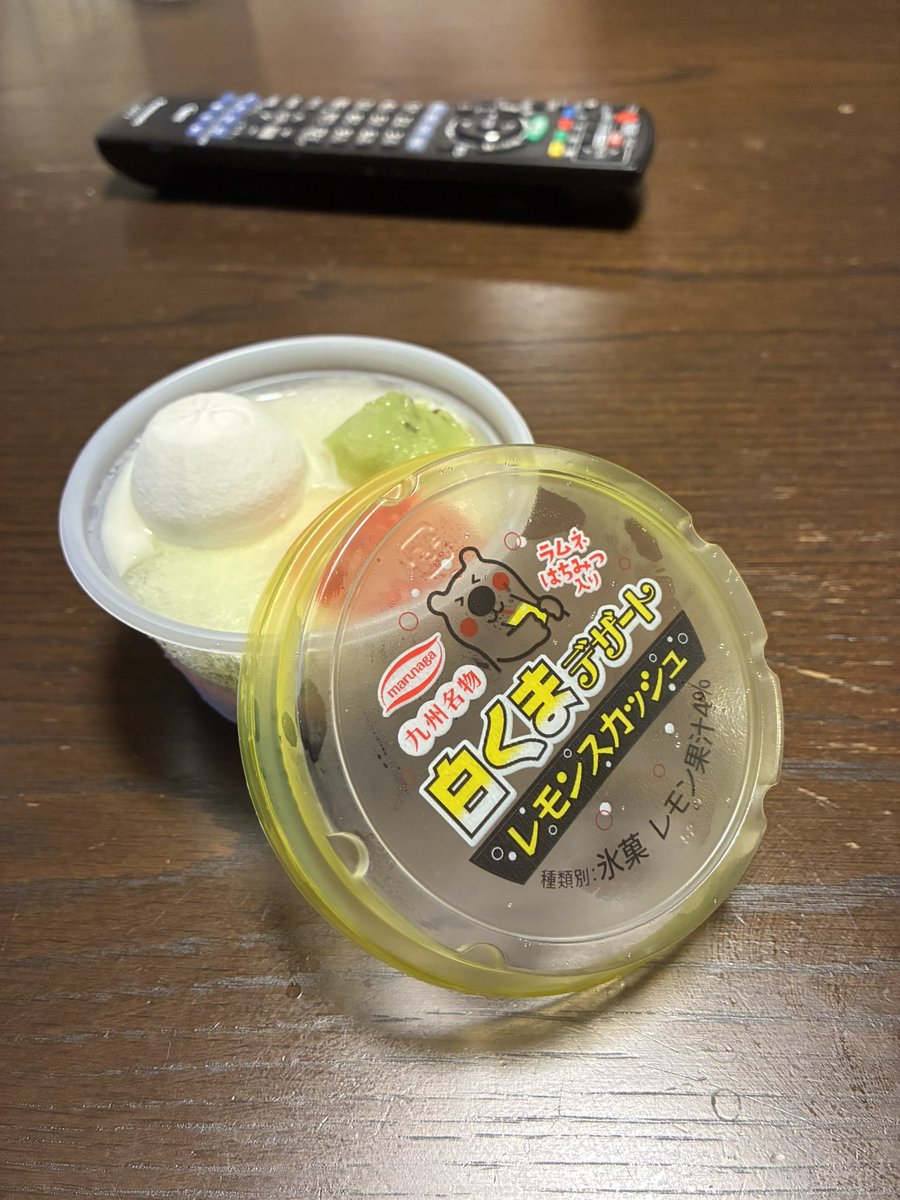 Simo_today's tweet photo. しろくまレモンスカッシュ https://t.co/KuW6kfSSAh