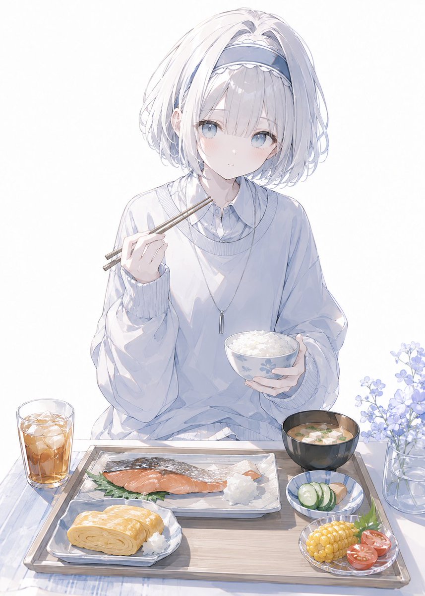 mashiro_nichijo's tweet photo. 「おはようございます、気合の月曜日朝ごはんです」                  
#真皎ちゃんの日常 https://t.co/8jDVq3K9ZE