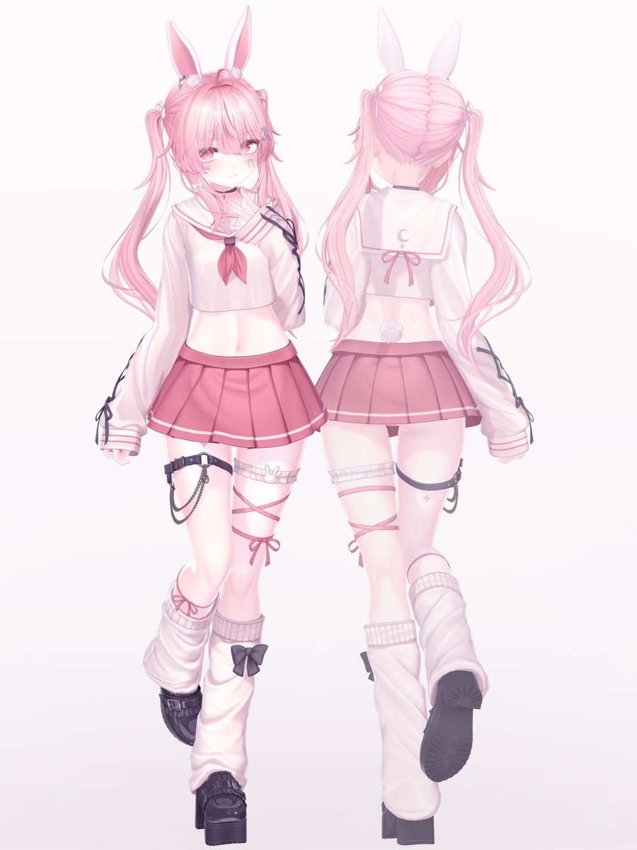 miso_souq's tweet photo. 【新作アバター発売開始🐰🌙* :ﾟ】
「セレナ -Selena-」発売開始しました〜❕✨️

月から舞い降りちゃったウサギさんです🐰
三日月とかにも乗れます🌙

🔗 https://t.co/Kjo97DsCdU

#Selena3D  #VRChat https://t.co/lRX5qcQY0o