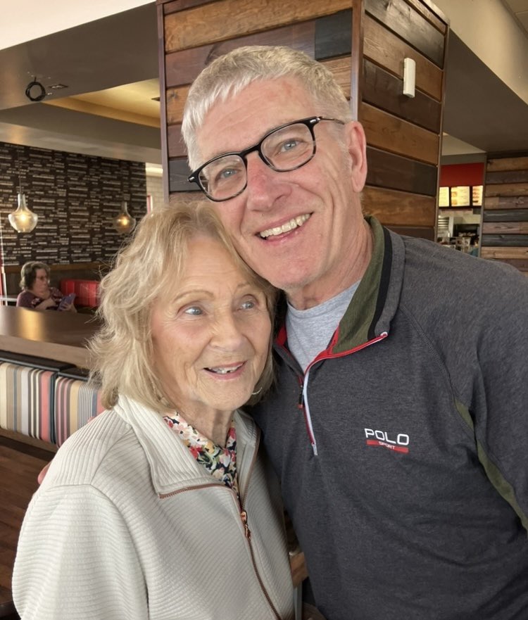 mymomcare's tweet photo. This picture is of my brother and mom from just 2 months ago.

My heart is heavy this morning, as my brother passed last night. He was 72.

I can’t even tell my mom, as she would never understand.

I am truly devastated.💔 https://t.co/SM0oyFN7bg