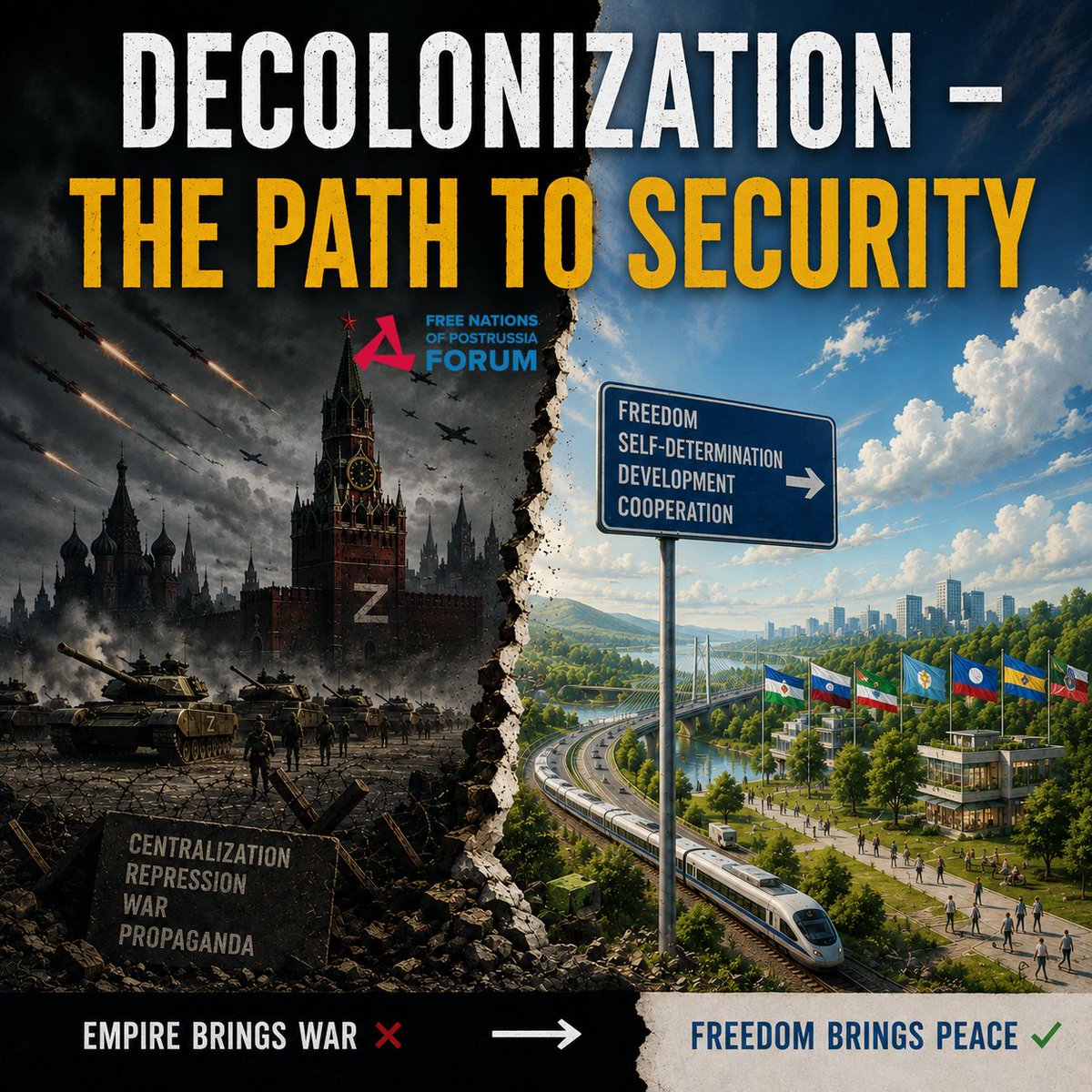freenationsrf's tweet photo. World will be safe only when the centralized "single and indivisible #Russia" state disappears💯
✅Disintegration of so-called "#RF" (through its full #decolonization and #deimperialization) must include following options👇
- the acquisition of full (state) independence for all #CaptiveNations still enslaved by imperialistic #Moscow: Tatars, #Sakha, Bashkorts, Oirat-Kalmyks, Ingush, Karelians, #Circassians, Erzya, Kumyks, Chuvash, Nogai, Buryats, #Komi, Moksha, Tuvans, Khakass, etc
- the acquisition of full (state) independence for so-called "Russian" regions-colonia: #Ingria, #Ural, #Siberia, #Smalandia, #Don, #Kuban, Pacific Federation, #Zalesye, Tyumen, #Pskov, #Pomorie, #Novgorod, Tver, etc
- complete de-imperialization of future multiple (post-)"Russian" states
- complete denazification of (post-)"Russian" societies
- 100% #denuclearization of all independent states in #PostRussianSpaces
- in in case of some territorial disputes, borders of newly independent states in post-Russian spaces will be resolved through the mediation of the #UN and/or democratic neighboring states
- mechanism for mutually beneficial cooperation & reconstruction (including as a mechanism for ensuring the payment of #reparations) 🤝

#MakeMoscoviaSmallAgain ✌️
#PostRussia
#MoscoviaDelendaEst 🔥