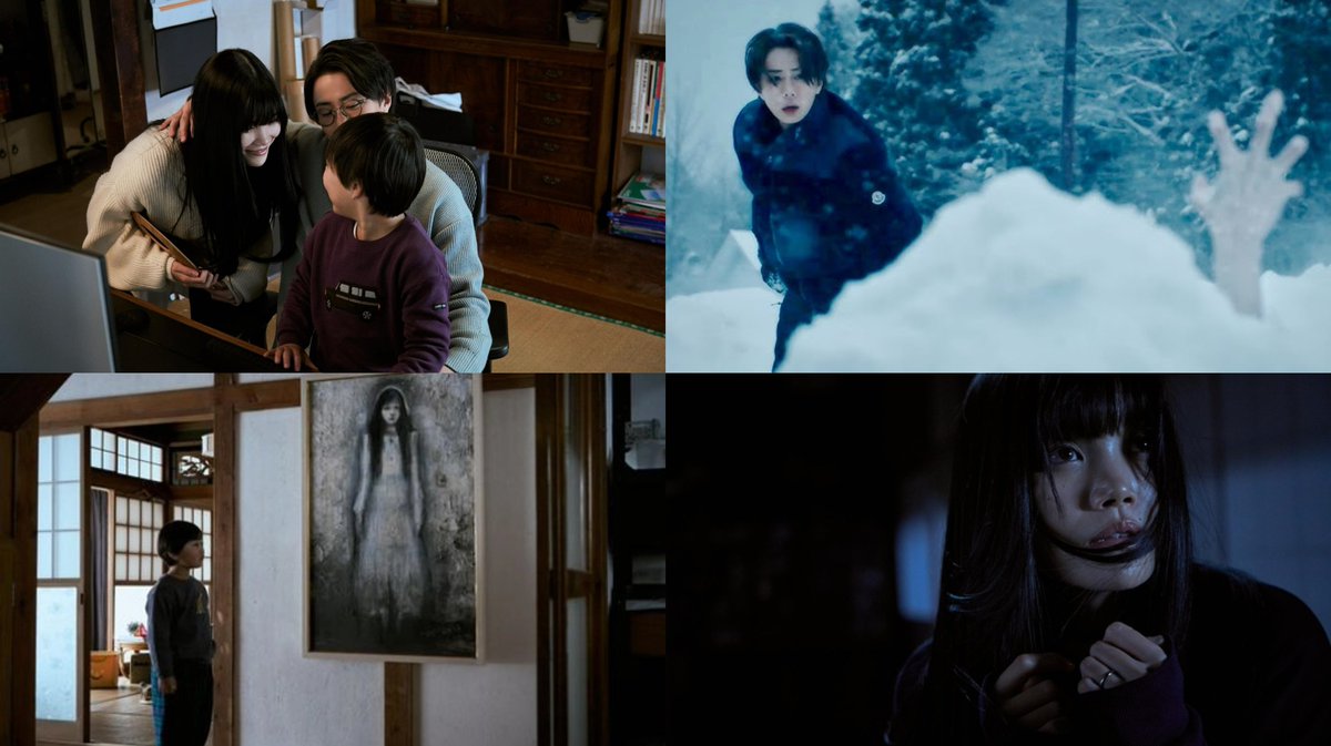 tskn_nana's tweet photo. 閉ざされた村と歪んだ価値観が生み出した悲劇が、やがて雪女という伝説になる。着眼点は興味深いが、恐怖や不気味さよりもメッセージが強く残る。雪女を絡めた説明しすぎる日本版「DIE MY LOVE」のような残念なホラー映画『氷血』観ました。

本作の雪女はただの民間伝承の妖怪というよりも、長年抑圧され、声を奪われてきた女性たちの苦しみや怨念を象徴する存在として描かれています。

雪女はどのような怨念を抱えているのか、そしてその背景にどんな社会や家制度があったのかという点に目が向くようになり、家父長制や古い因習の被害者なんだという二重の側面に気づかされます。「こんな怪物を生み出したのは一体誰なんだ？」そんな問いを突きつけられたような気がしました。

「女性が社会や家庭から押し付けられる役割」によって精神が追い詰められていく。表現方法は全く違いますが、構造は『DIE MY LOVE』に似ていると思います。

ただ、『DIE MY LOVE』が観客に解釈の余地を残し、徐々にテーマが浮かび上がってくる作品なのに対し、本作はメッセージがかなり早い段階で見えてしまいます。以降も同じテーマを繰り返し訴える構成だったため、少し説明的でしつこく感じてしまいました。

そして何より、ホラーとしては物足りなさが残りました。

雪女の正体や存在理由が比較的早く明かされることで、「何者かわからない恐怖」が薄れてしまった。個人的にホラーは怪異を完全に理解できないから怖いものと思っています。

もちろん、社会問題をホラーで描くこと自体は悪くありませんが、『氷血』はテーマを伝えることを優先するあまり、怪異が持つ”未知への恐怖”や想像の余白が少なくなってしまった印象です。

家父長制への批判というテーマには共感できましたし、雪女という日本的な怪異に女性の苦しみを重ねた着眼点も興味深いものでした。

もう少し観客に解釈を委ねてホラーとしての不気味さを最後まで保てていれば、印象深い作品になったと思います。