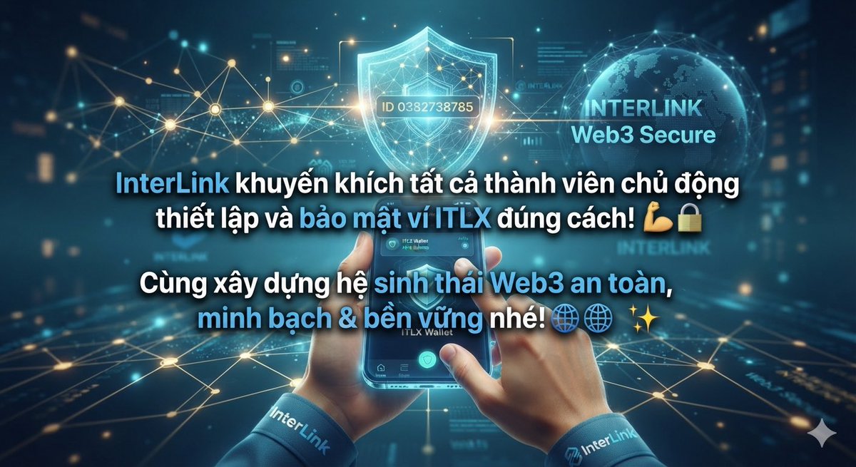 Hanghb76's tweet photo. InterLink khuyến khích tất cả thành viên chủ động thiết lập và bảo mật ví ITLX đúng cách! 💪🔒
Cùng xây dựng hệ sinh thái Web3 an toàn, minh bạch &amp; bền vững nhé! 🌐✨#InterLink #ITLG #ITL #InterLinkSeoulPrivateMainnet https://t.co/v3eIWqMJIb