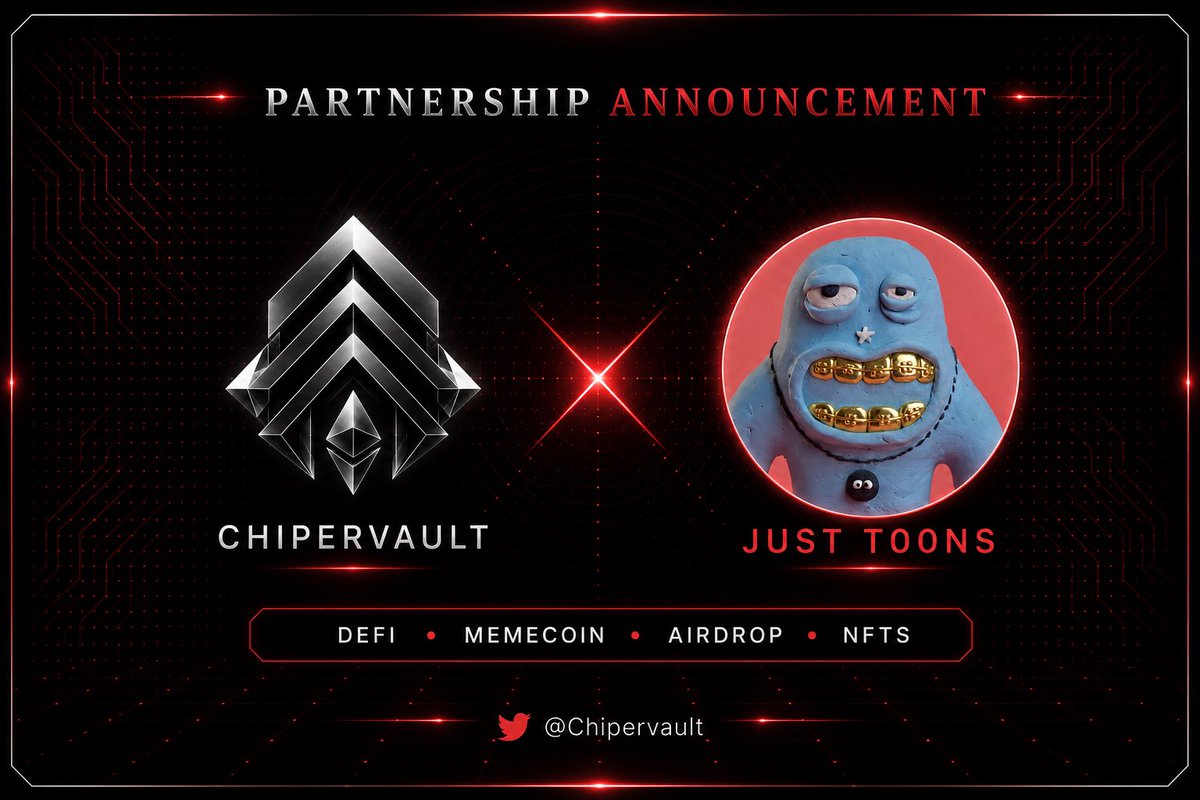 ChiperVault's tweet photo. We’re excited to announce our collaboration with @just_t00ns 

Giveaway is live on discord

We are happy to support and looking forward to their successful launch! https://t.co/BXBBsxMHsO