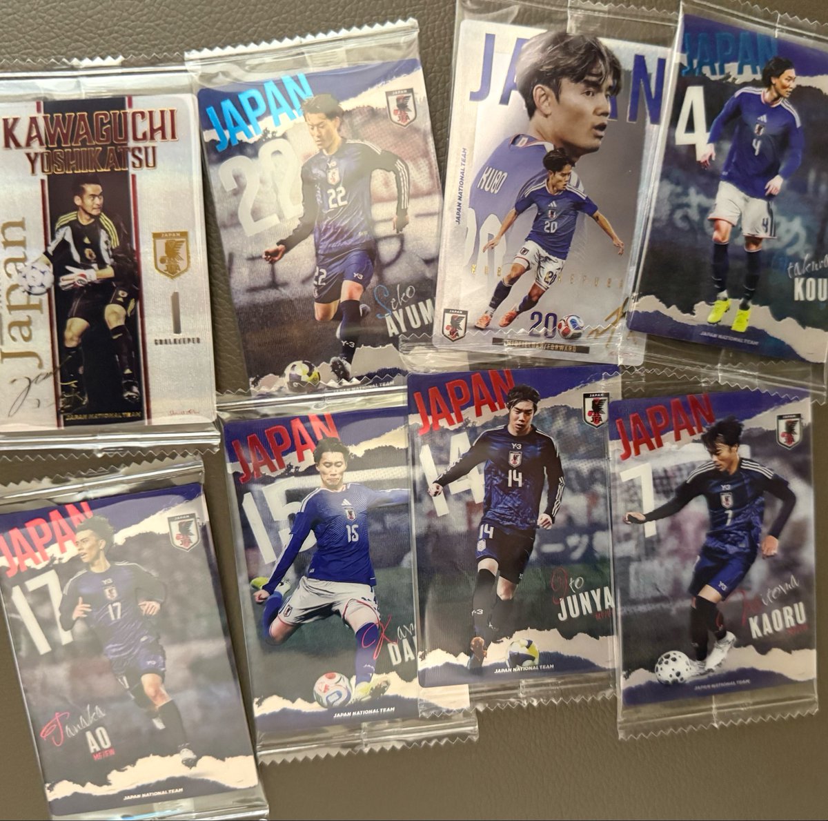 ch_327152's tweet photo. サッカー日本代表ウエハース交換
【譲】画像のもの
【求】中村敬斗＞上田綺世、前田大然
【交換】郵送のみ
御気軽にリプよろしくお願いします。
全て検討させていただきます🙇‍♀️ https://t.co/wgLGKadJCV