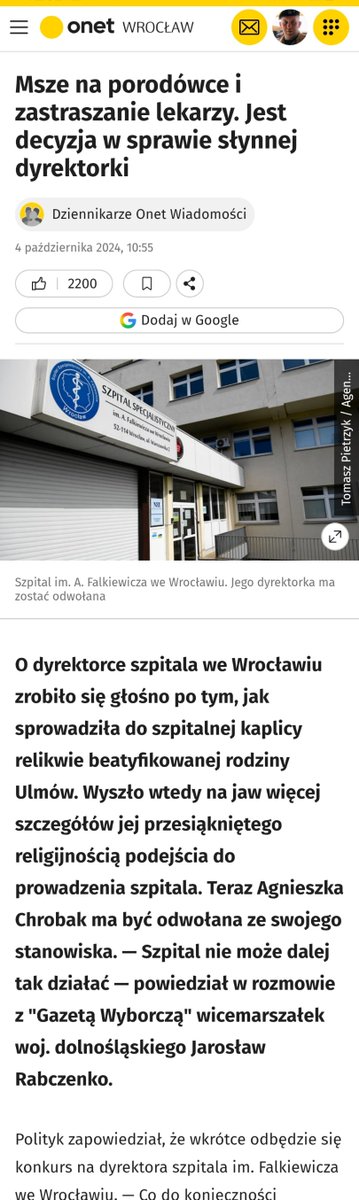 AlaBezFanatykow's tweet photo. Horała dziś w KnŁ tak się pluł.
Poczytajcie sobie jak za czasów PiS doili szpitale pisowscy aparatczycy.
Szpital we Wroclawiu przy Koszarowej.
Proponuję także sobie wygooglowac, co wyprawiała pisowska nominatka, A. Chrobak w innym wrocławskim szpitalu. 
https://t.co/4CipmiPR5o https://t.co/xA4FEJjMU8