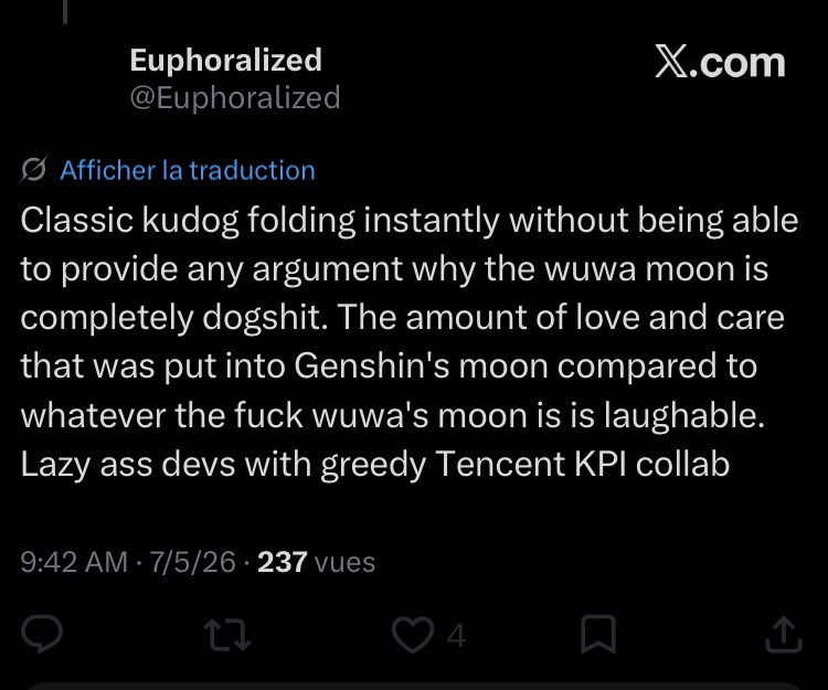Moonlyup's tweet photo. @LadyJinhsi101 @Euphoralized @arkbigfanjp He blocked me btw and look what he says 🤣🤣He's the one who runs away, and he says it's something only Wuwa fans do. https://t.co/I4YKI8dV6M
