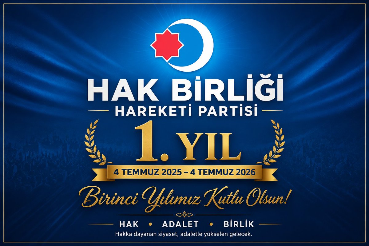 ErkanTrukten's tweet photo. PARTİMİZİN 1. YILI  4 TEMMUZ KUTLU OLSUN!🇹🇷

Bizim de renklerimiz beyaz, mavi ve kırmızı.

Dün FSM köprüsündeki renkler ABD'nin 4 Temmuz'u için değişti ama...

Hak Birliği Hareketi Partisi "4 Temmuz 2025" tarihinde kuruldu.

Hükümet ABD'nin kuruluşunu kutlayacağım derken Partimizin 1. Yılını kutladı.

Kutlu olsun! @HakBirPartisi