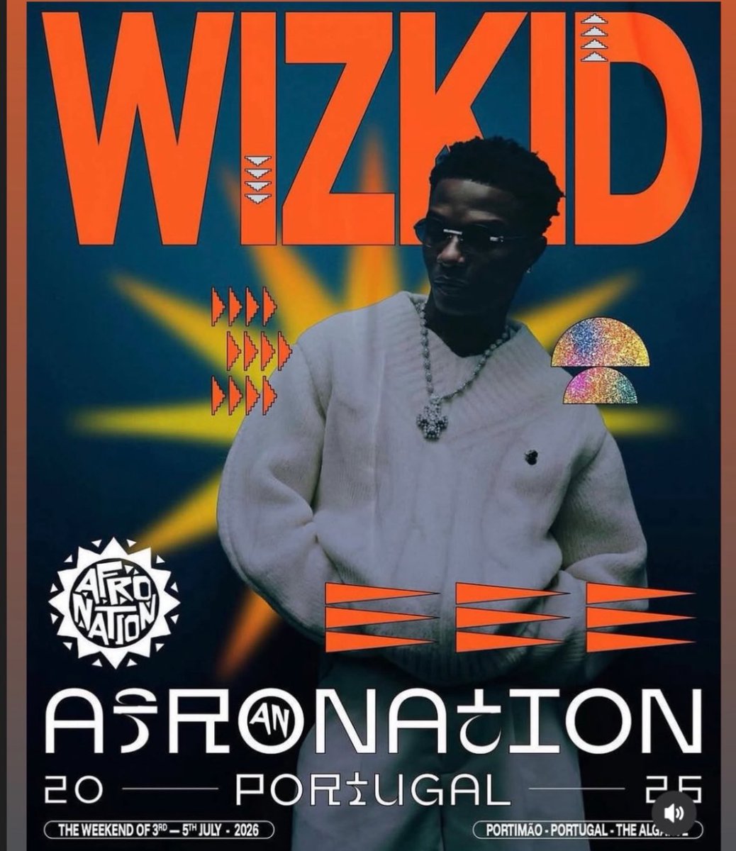 hypetribeng's tweet photo. 🚨Wizkid to headline Afronation Portugal Day 3 Tonight 🇵🇹 🦅 https://t.co/r32b4onYT5