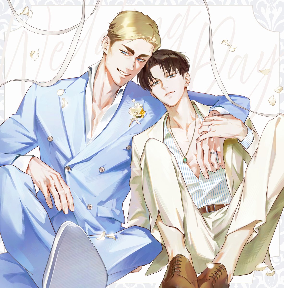 44GE5's tweet photo. Eruri Wedding Day 💍 D+1 https://t.co/f6FcpwkeMI