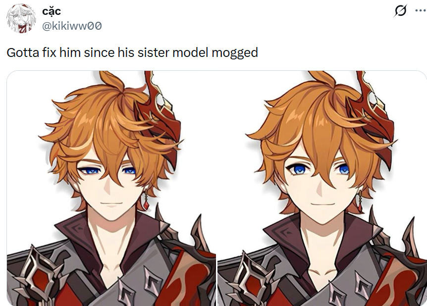 Genshin_HU_Info's tweet photo. wow.. that is actually how I think Ufotable's Design would look for Childe https://t.co/Aoscg3yLDD