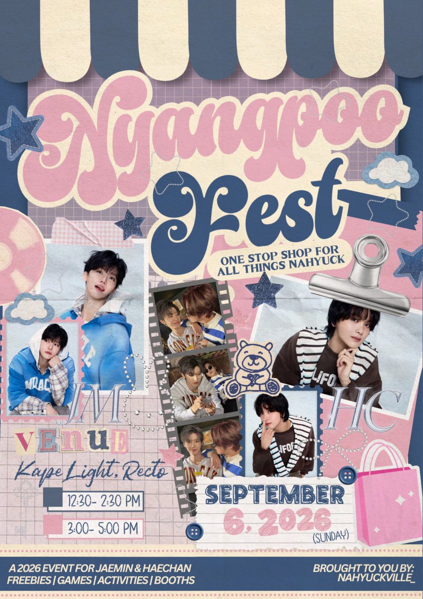 NAHYUCKVILLE_'s tweet photo. NYANGPOO FEST
A #Nahyuck 2026 Event

Bring you a Nahyuckfilled day of Activities and Surprises.

📍Kape Light, Recto
🗓️September 6, 2026 (Sunday) 
🕧12:30-2:30; 3:00-5:00 PM

Register on: 07.19.2026

#NyangpooFest https://t.co/MjyeLWvlcx