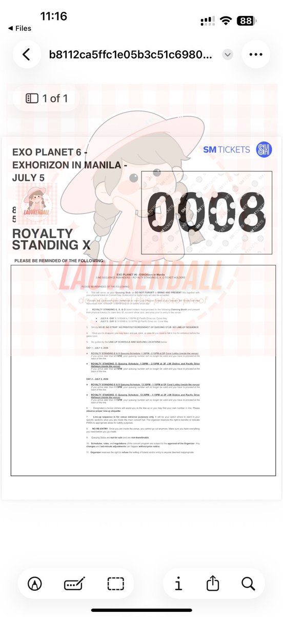 kennicks_2003's tweet photo. wts lfb selling ic
EXhOrizon in Manila ticket

- Royalty Standing X
- Day 2 • July 5
- lowest QN 8 &amp; 9

- PAYO
- BANK TRANSFER / WISE (NO USD PAYMENT)
- delivery on venue (LALAMOVE GRAB)
- physical ticket claimed
- above srp 
#EXO #EXhOrizoninMANILA
#EXOinManila #exhorizon https://t.co/89KvVK2XSG