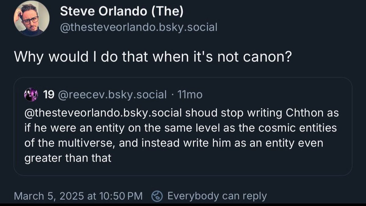 rainstorm234's tweet photo. The same way y’all lied that chthon was going to one-shot eternity so much that the writer had to ask for the canonicity of chthon being anywhere near the level of eternity is the same way y’all address Wanda like she is the literal “daa’at” sphere itself including the neverqueen https://t.co/qj7bYBY2R8