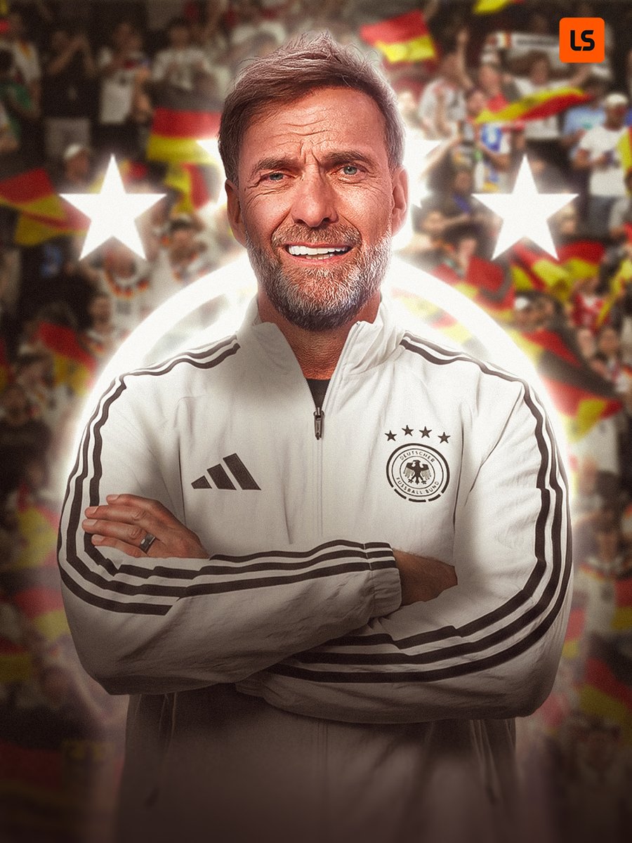 livescore's tweet photo. 🚨 Jürgen Klopp is 𝙗𝙖𝙘𝙠 😁

The former Liverpool boss is set to leave Red Bull and take over Germany as they look to bring success back to the national team 🇩🇪⚡️ https://t.co/RHJblPqyuT