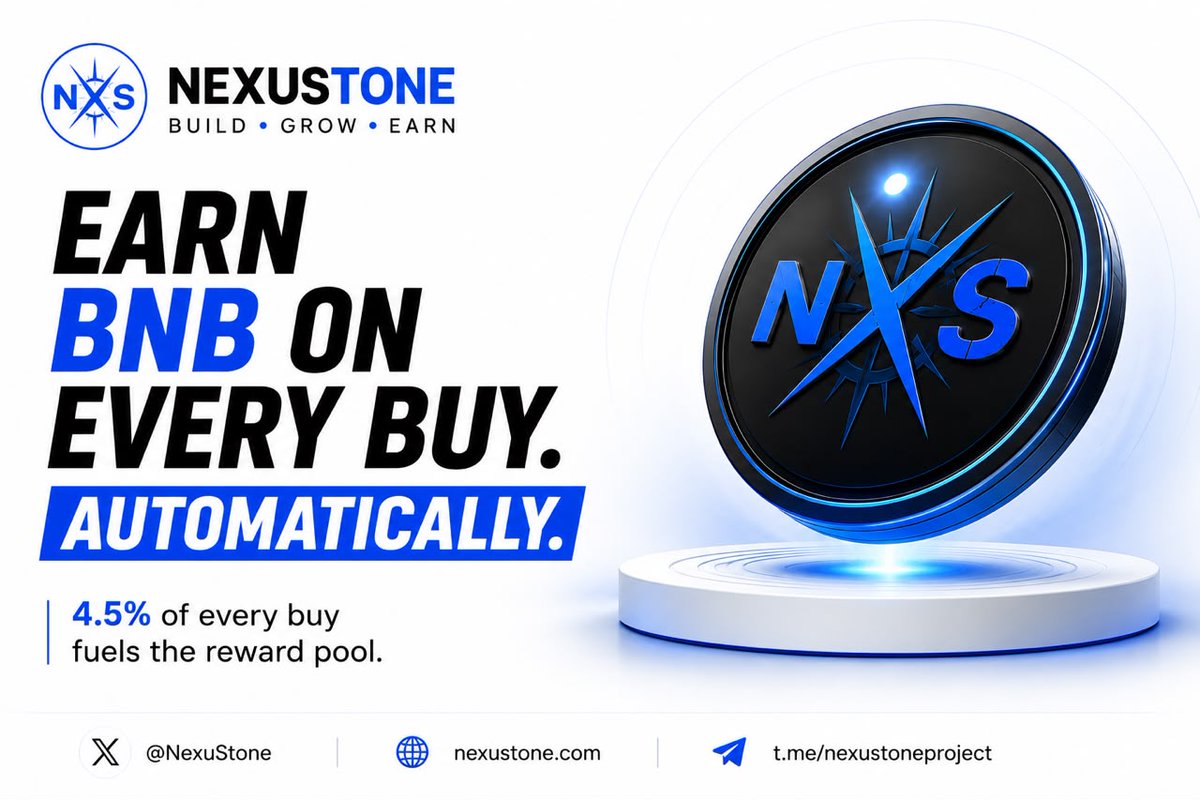 NexustoneP1u's tweet photo. 🚀While everyone chases hype and rugs, smart money is stacking $NXS on BSC.

Why $NXS is winning right now:

• Every buy pays you BNB automatically (4.5% tax → reward pool)
• 5-level deep referrals — turn your network into real passive income
• Stake for up to 30% APY in $NXS while holding

Real utility. Real yield. Real community.

This is how you build wealth quietly while others gamble.

CA: 0xFe4a9FAacbabac1883E0972fa2737a5D1B1c5601

https://t.co/EvLU3BnDWD | https://t.co/HHOsaFyT54

#NXS #DeFi #PassiveIncome #BSC #ReferralRewards