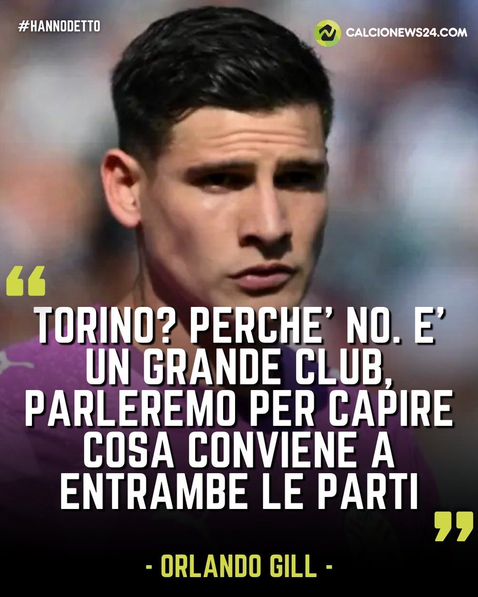 CalcioNews24's tweet photo. 🔴 “#Torino? Perché no”. Le parole di #OrlandoGill aprono uno scenario interessante: il giocatore riconosce il valore del club granata.
🤝 Gill sottolinea che si parlerà per capire cosa #conviene a entrambe le parti. #calcionews24 https://t.co/ZsqkDRxuPX