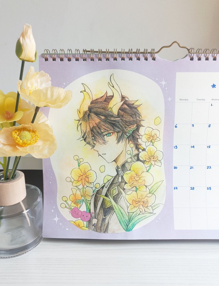 vinxin_'s tweet photo. Drawing HSR Characters on my calendar 🖌 
Real struggle to my rusty traditional art skill 

#HSR #HonkaiStarRail https://t.co/a6kEyP0rID