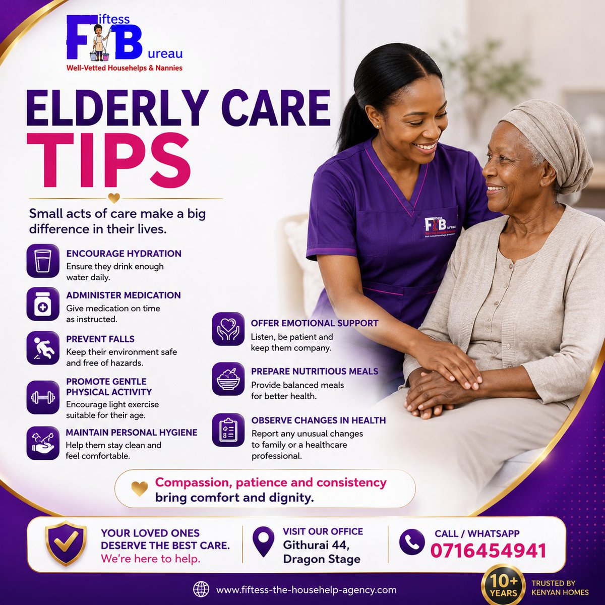 fiftess66688's tweet photo. Caring for our elderly is more than a responsibility—it's a privilege. ❤️ Small acts of kindness can make every day safer, healthier, and happier.
Need a compassionate caregiver? We're here to help.
#Fiftess #ElderlyCare #Caregivers #SeniorCare #Kenya #HomeCare #FamilyFirst https://t.co/CWf1Eh0yhi