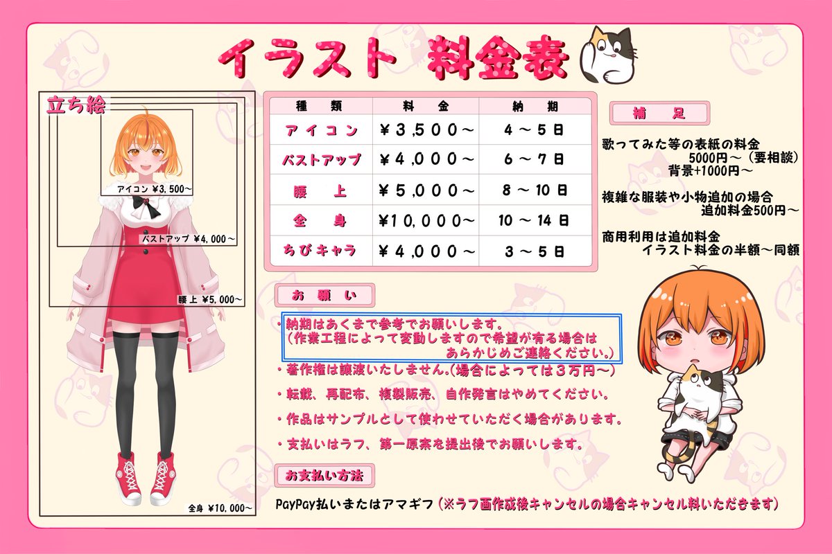 nyantaro0121's tweet photo. 立ち絵、1枚絵、歌ってみたの表紙などの依頼受付けてます！
有償ではありますがお待ちしております！ちびキャラが得意です♪

https://t.co/bmWinNUo5H…

#有償依頼受付中 #有償依頼  #イラスト依頼  #ライバー #IRIAM #絵師  #絵描き探してる人と繋がりたい #立ち絵依頼 #歌ってみた https://t.co/4Kg94fT9mR