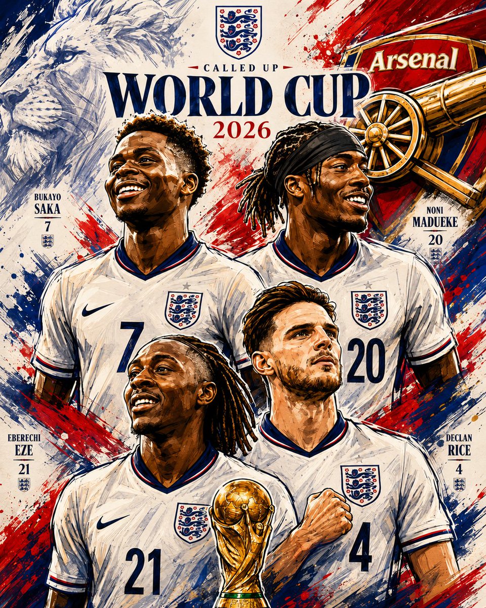 FPL_Disciple_'s tweet photo. Best of luck to the Three Lions vs. Mexico tonight. Going to be a tough match. Hoping our English Gunners shine bright.  Make us proud and lets book the quarterfinals!!

#ThreeLions #WorldCup2026 #COYG #England #Arsenal https://t.co/SNnYVwovkg