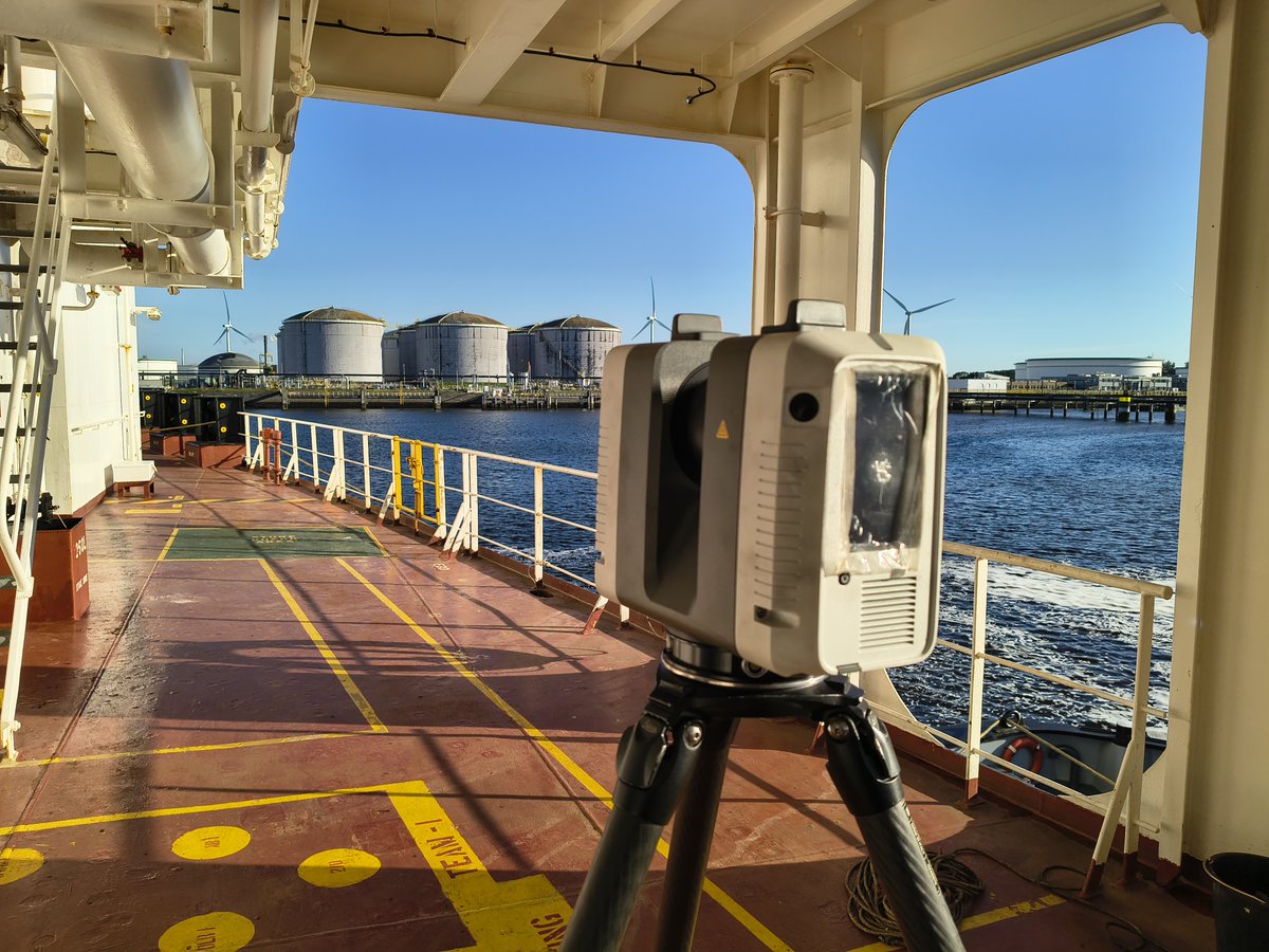 steven1305's tweet photo. Just scanning another vessel in Rotterdam @realtodesk - #martime #engineering #RTC360 https://t.co/oQ2qJcPLdC