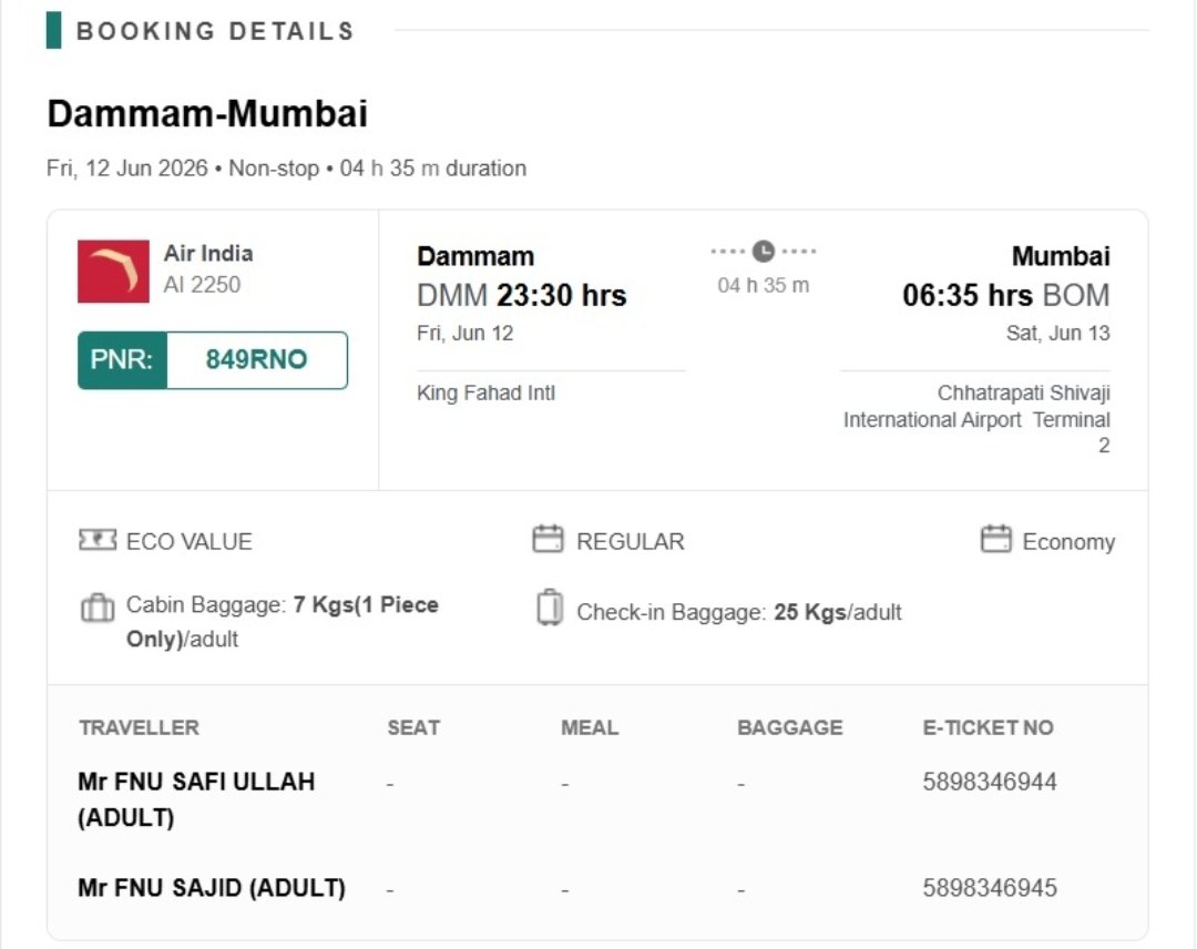 Aapka_abid's tweet photo. @IndianEmbRiyadh @meaMADAD @HelplinePBSK
JayHind🇮🇳
Respected Sir, 
Mr. Safi Ullah and Sajid Raza had gone to Saudi Arabia a few months ago and became stranded there. Thanks to your assistance, both these migrant workers returned to India on June 13th;for this, we 
Thank you🙏 https://t.co/zXUPsF94rx