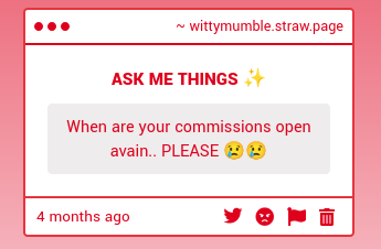 WittyMumbledonk's tweet photo. logged into strawpage for the first time in ages and uh...whoops.

...well good news they're open now ig HJDFDFDF https://t.co/O67yDEyi0v