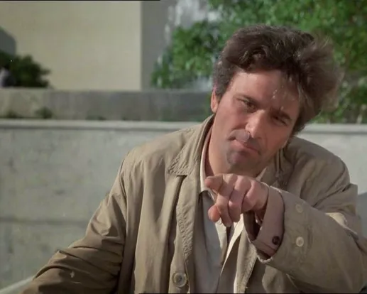 RodneyMarshall1's tweet photo. Columbo is impeccably polite, generally unflappable &amp; hardly ever loses his temper. That is why those rare moments are gold dust. Occasionally, a callous killer - or reluctant witness - gets under his skin &amp; he points the finger: cue sparks about to fly with raw emotion and rage. https://t.co/Swxou6BZmm