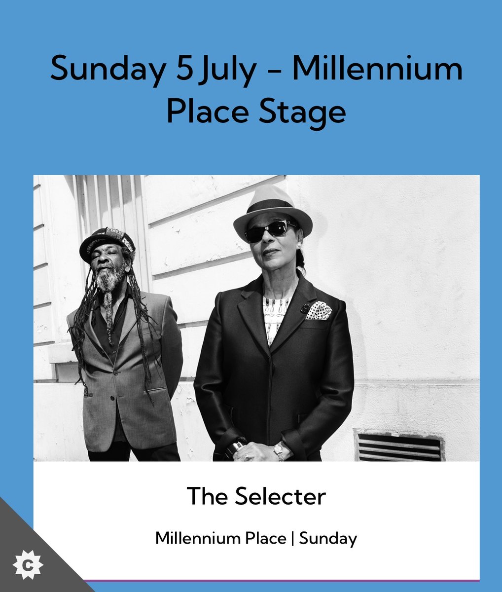 paulineblackOBE's tweet photo. The Selecter performing today, Sunday 5th July at Godiva In The City Festival in Millennium Place at 6.45pm. Hope all the 2-tone fans, will be in attendance - promises to be a great evening. We even got the England v Mexico kick-off changed, so there was no time clash;-) https://t.co/TyH9z70MPz