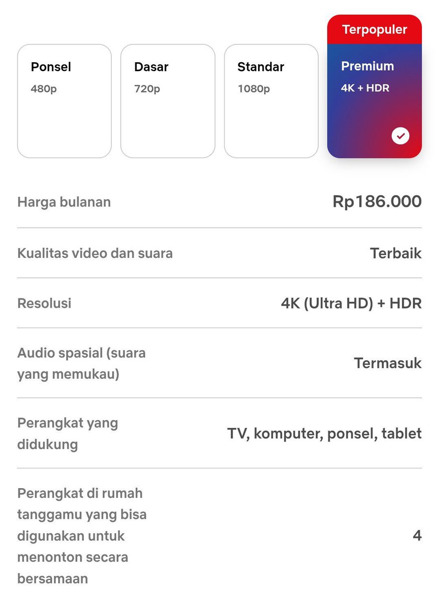 soursuv's tweet photo. hii ada yang mau sharing netflix premium legal sama aku ngga? butuh 3 orang 

46.500/bulan

✦ resolusi 4K + HDR
✦ bisa login di tv, laptop, hp, tablet/ipad https://t.co/1WFtTohCjM