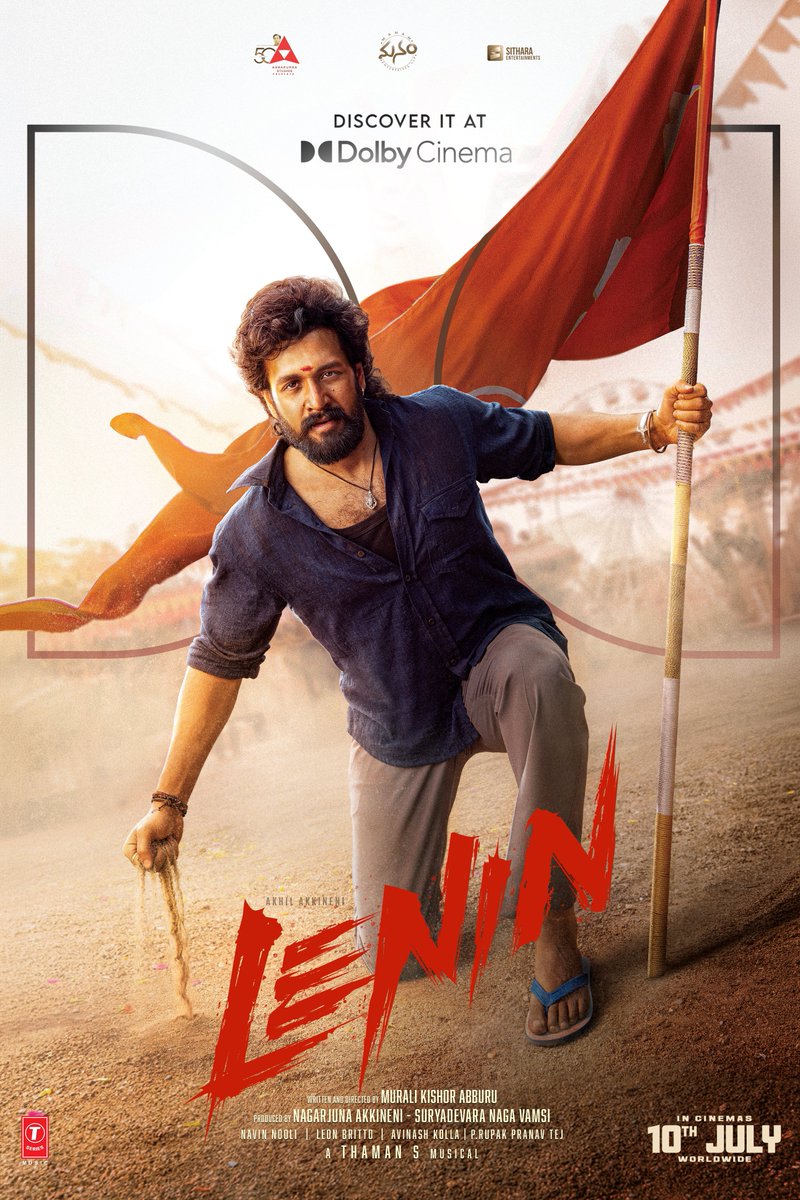 SitharaEnts's tweet photo. Experience #LENIN the way it was meant to be experienced and celebrated ❤️‍🔥

Now in #DolbyCinema @DolbyIn 💥💥

In cinemas worldwide from July 10th 🔥

#LeninOnJuly10th 
@AkhilAkkineni8 #BhagyashriBorse @iamnagarjuna @vamsi84 @KishoreAbburu @MusicThaman @pramodactor1 @NavinNooli @artkolla @leonbrittodp @AnnapurnaStdios #ManamEnterprisesLLP @SitharaEnts @tseriessouth