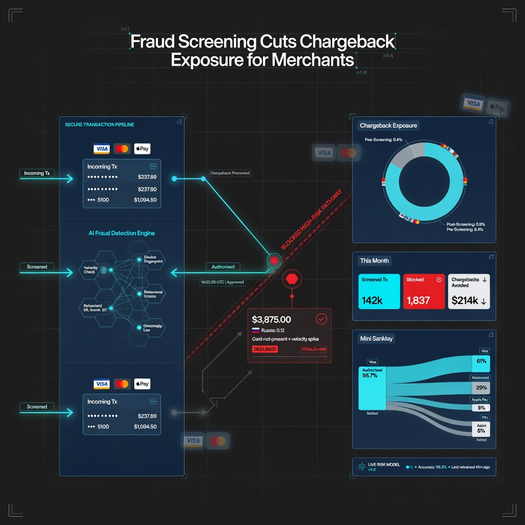 NoirePay's tweet photo. Fraud screening cuts chargeback reserves by enforcing velocity controls on repeat high-value attempts before issuer submission.
https://t.co/CIvnj5Jsdd https://t.co/Wh7FgYXXiJ