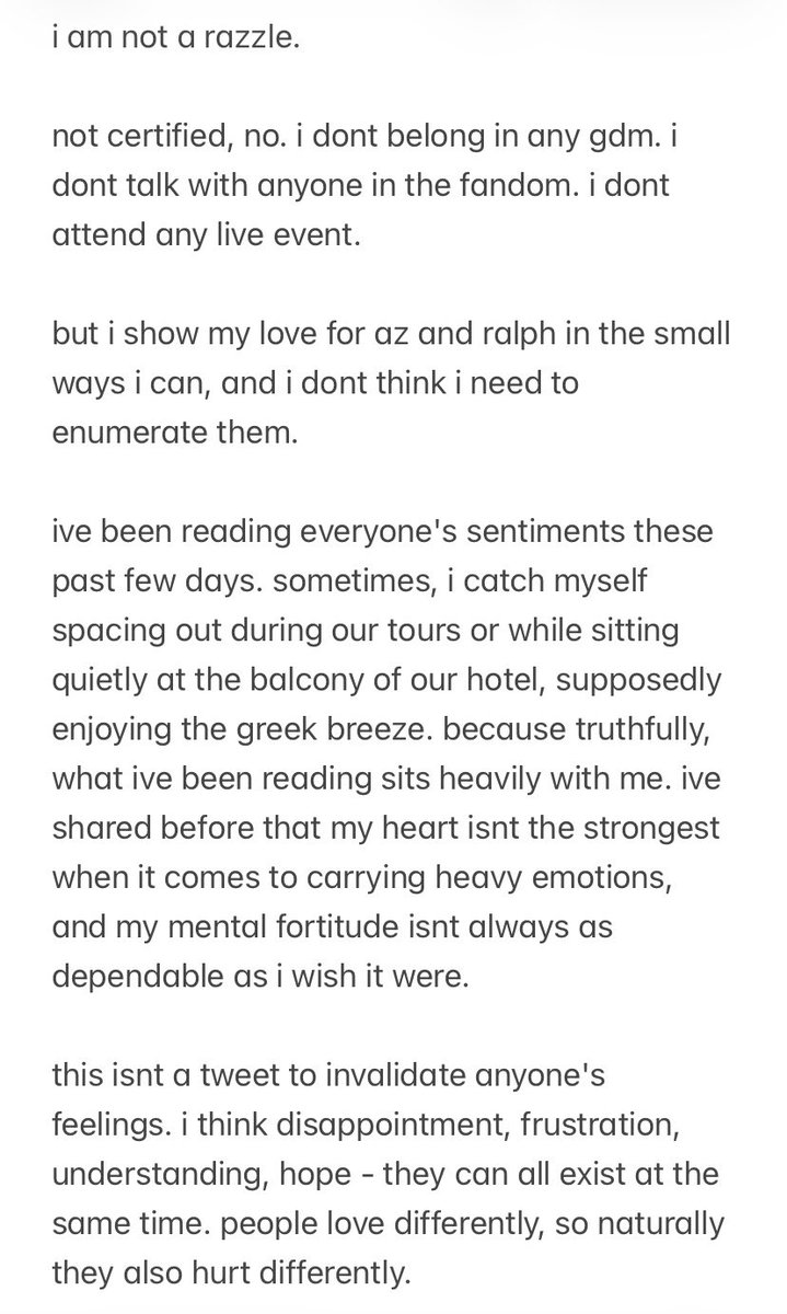 zazideleon's tweet photo. hi. ive been contemplating to take a pause from this app, pero grabe ung hold ng love ko for azralph. writing this to release whatever's in my heart. gusto ko na ulit enjoyin ung greek walks ko hahahaha https://t.co/vCuH6gfAAr