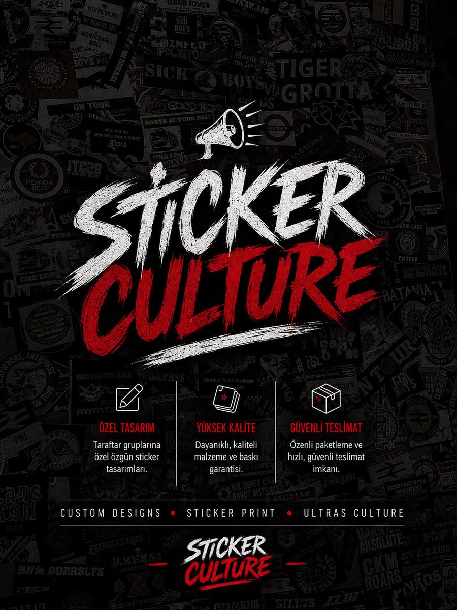 Stickerculture0's tweet photo. STICKER CULTURE

Tribün kültürünü yansıtan özgün sticker tasarımları ve yüksek kaliteli baskılar üretiyoruz.

✔️ Özel Tasarım
✔️ Premium Bask�� Kalitesi
✔️ Güvenli Kargo

Grubuna özel bir tasarım yaptırabilir veya kendi fikrini stickera dönüştürebilirsin. https://t.co/okKJBbeLBx
