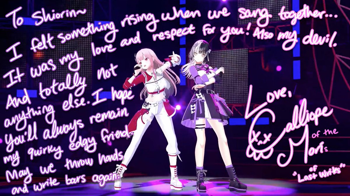 itzEpi_'s tweet photo. Such a cute message as well as the way she signed her name as "Calliope of the Moris" how Shiori likes to nickname people I'm gonna cry😭🥹 https://t.co/9BeQY8ASFe