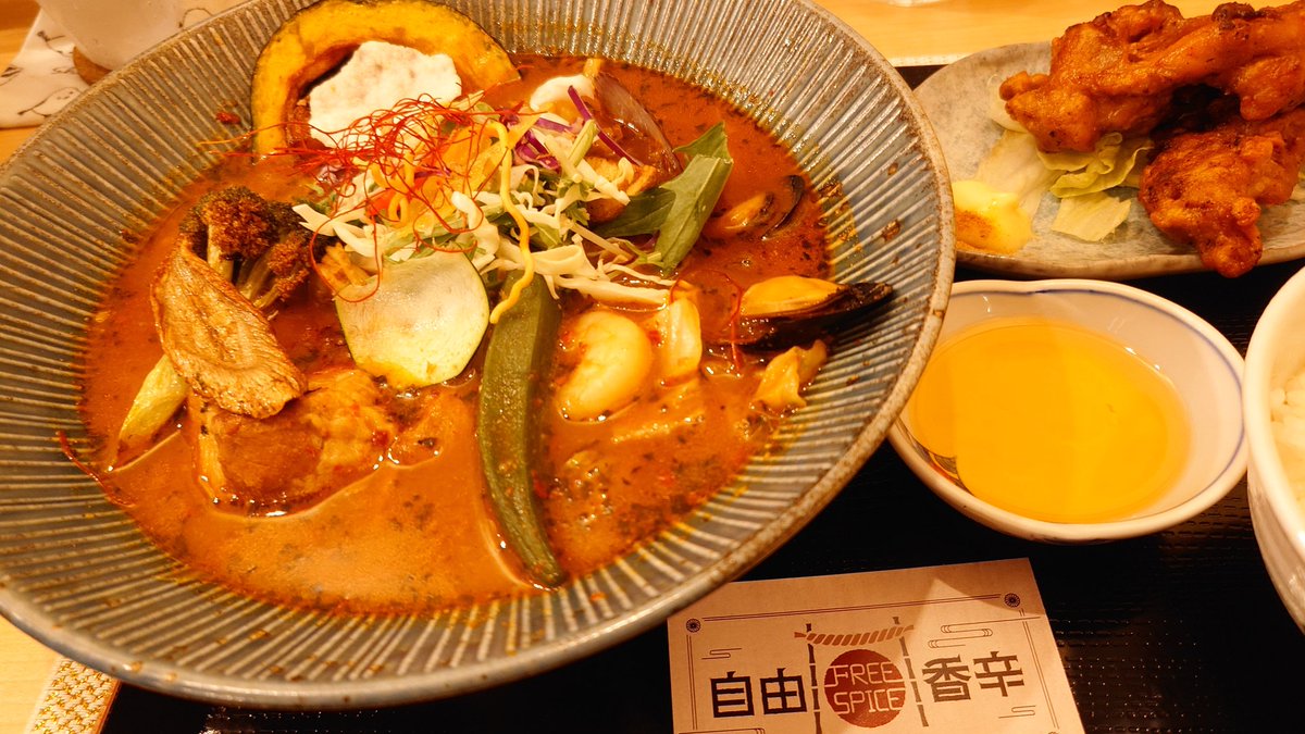 Dognroll_tm's tweet photo. 今日は座れた😀
シーフードに初挑戦🦐🦐🦐
#フリースパイス https://t.co/hyvVoUuhHd