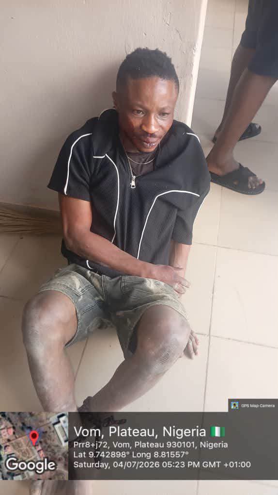 Abdul_Ahmad_'s tweet photo. Just In:

Troops of Operation Endurance Peace have again arrested two suspected Berom Christian’s militia linked to NIPSS attack.

The suspects were apprehended at around 4th July at Trade Centre Community of Kuru, the host community of the NIPSS.

One of the suspects was identified as Mr Aboi, while the identity of the other is yet to be officially released. 

By day, the identity of Berom militia is becoming known. They'll be exposed.